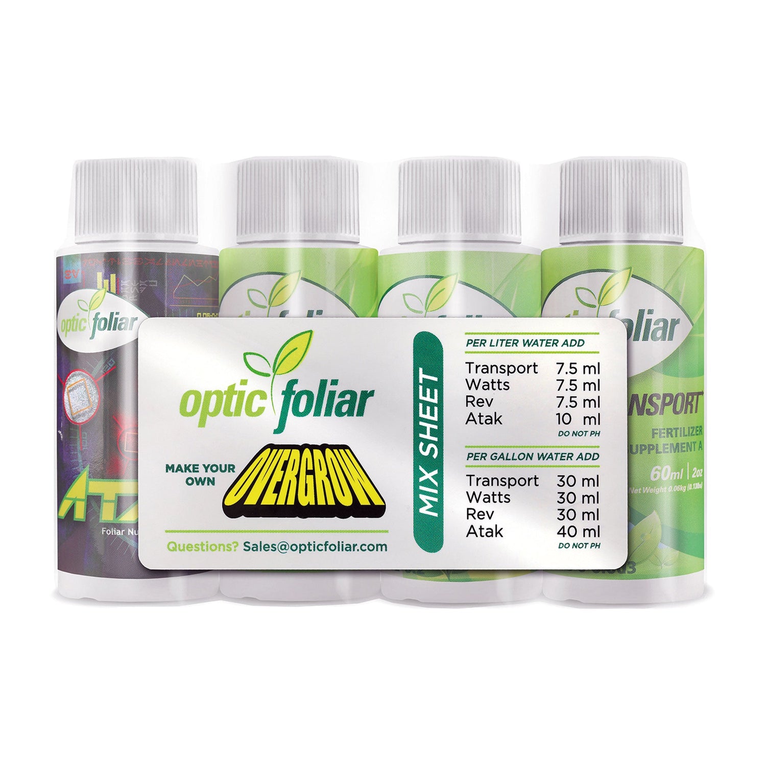 Optic Foliar Overgrow Concentrate Starter Pack