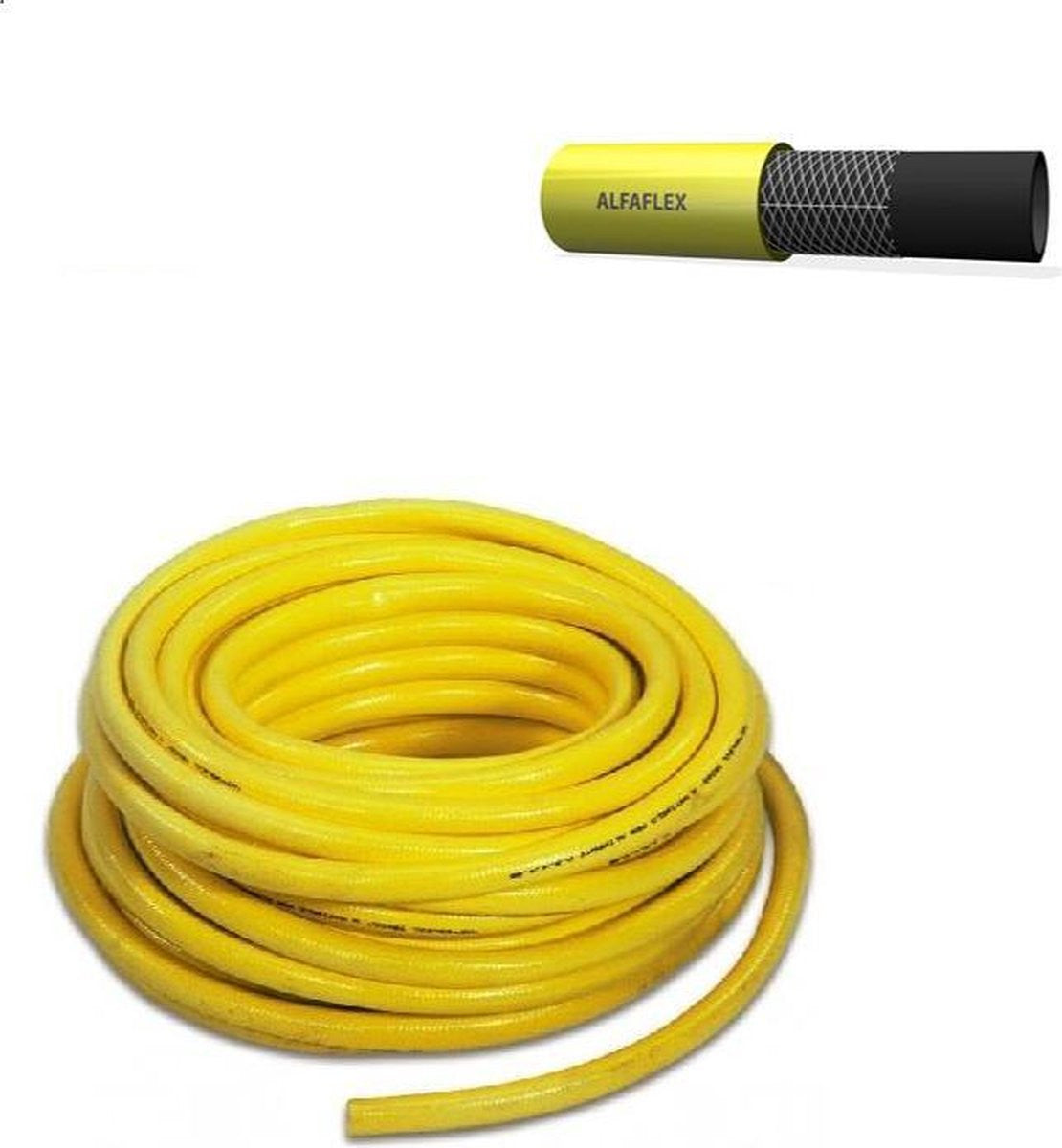 RP.0890 - Alfaflex Daffodil 1/2" PVC Pressure Hose - 25m Roll