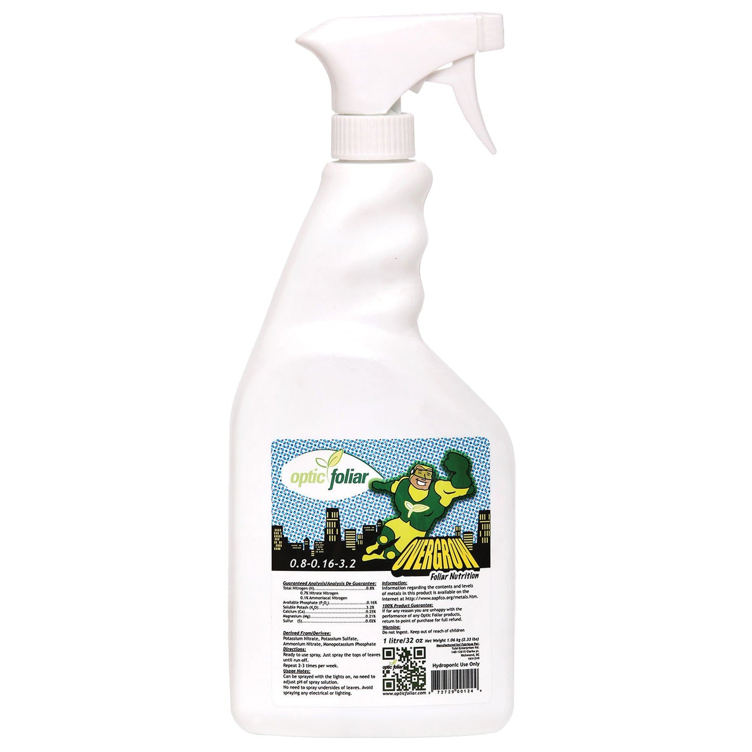 Optic Foliar Overgrow 1L (RTU)