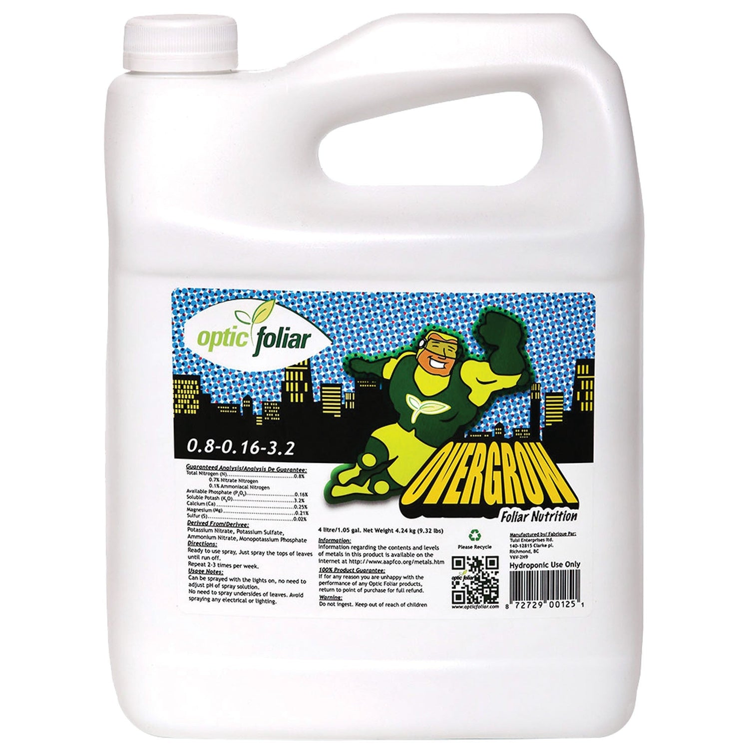 Optic Foliar Overgrow 4L (RTU)