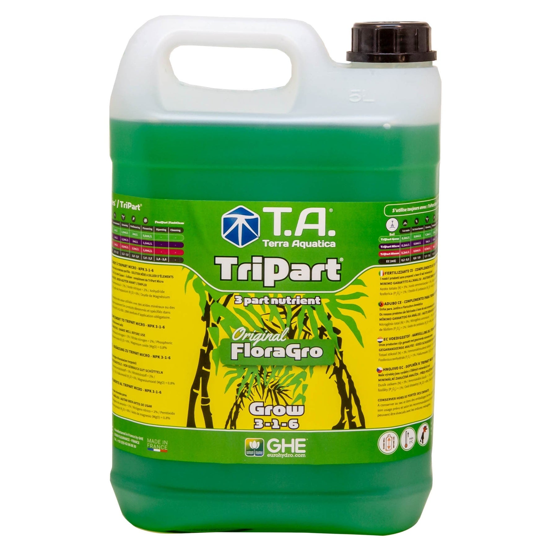 T.A. TriPart Grow 5L (GHE Flora Gro)